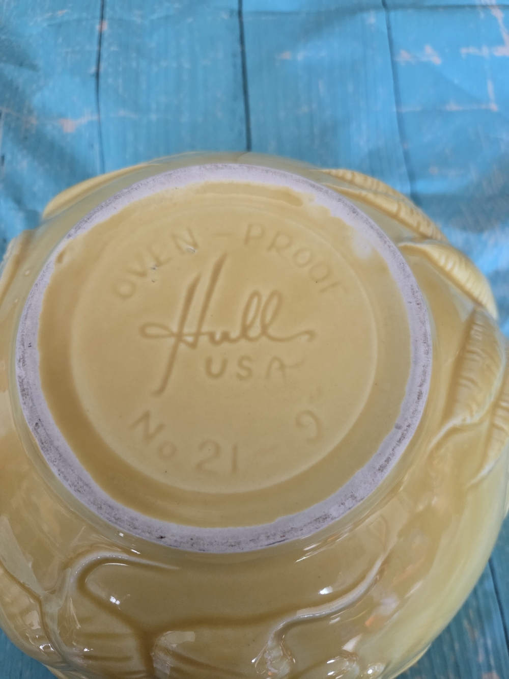 USA Yellow Ceramic Bowl